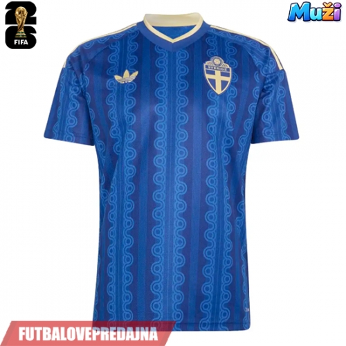 Lacne Muži Futbalové dres Švédsko MS 2026 Krátky Rukáv - Preč
